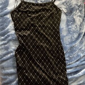 Black Sheath Mini Dress with Spaghetti Straps